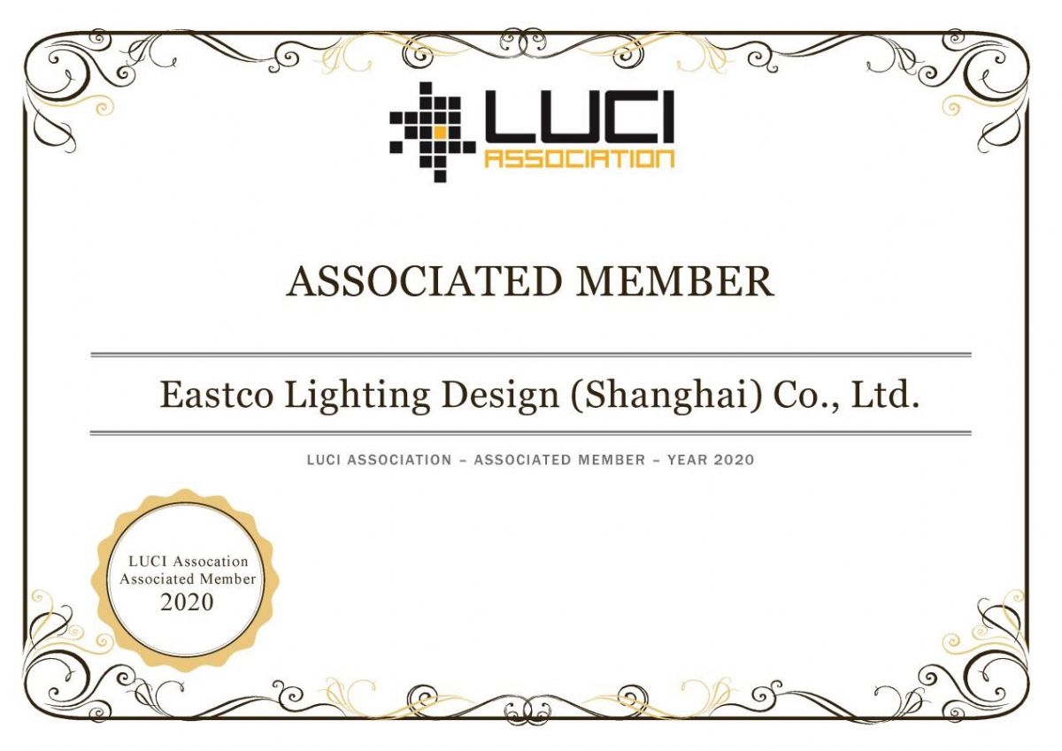 Eastco-lighting_LUCI Membership certificate_2020